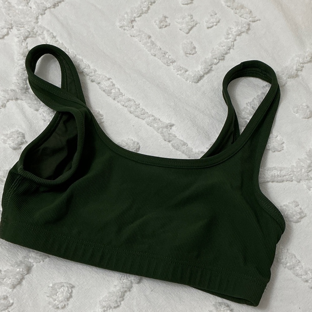 Aritzia Deep Green Sports Bra